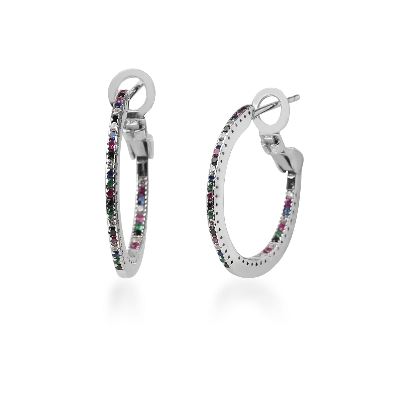 Chic Hoop Mix Silver Earring - High Street Jewelry