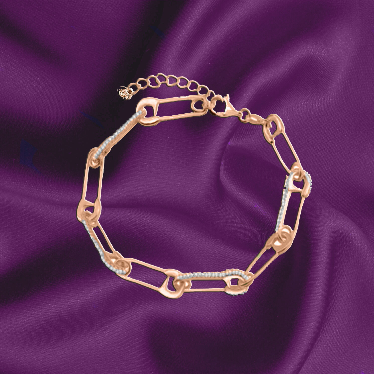 Safety Pin Rose Bracelet - High Street Jewelry