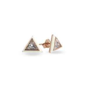 Small Triangle Silver Earring