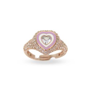 Heart silver ring