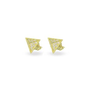 18kt Gold Plated Stud Triangle earring