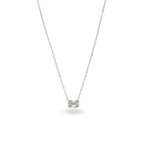 Baguette Minimal Silver Necklace