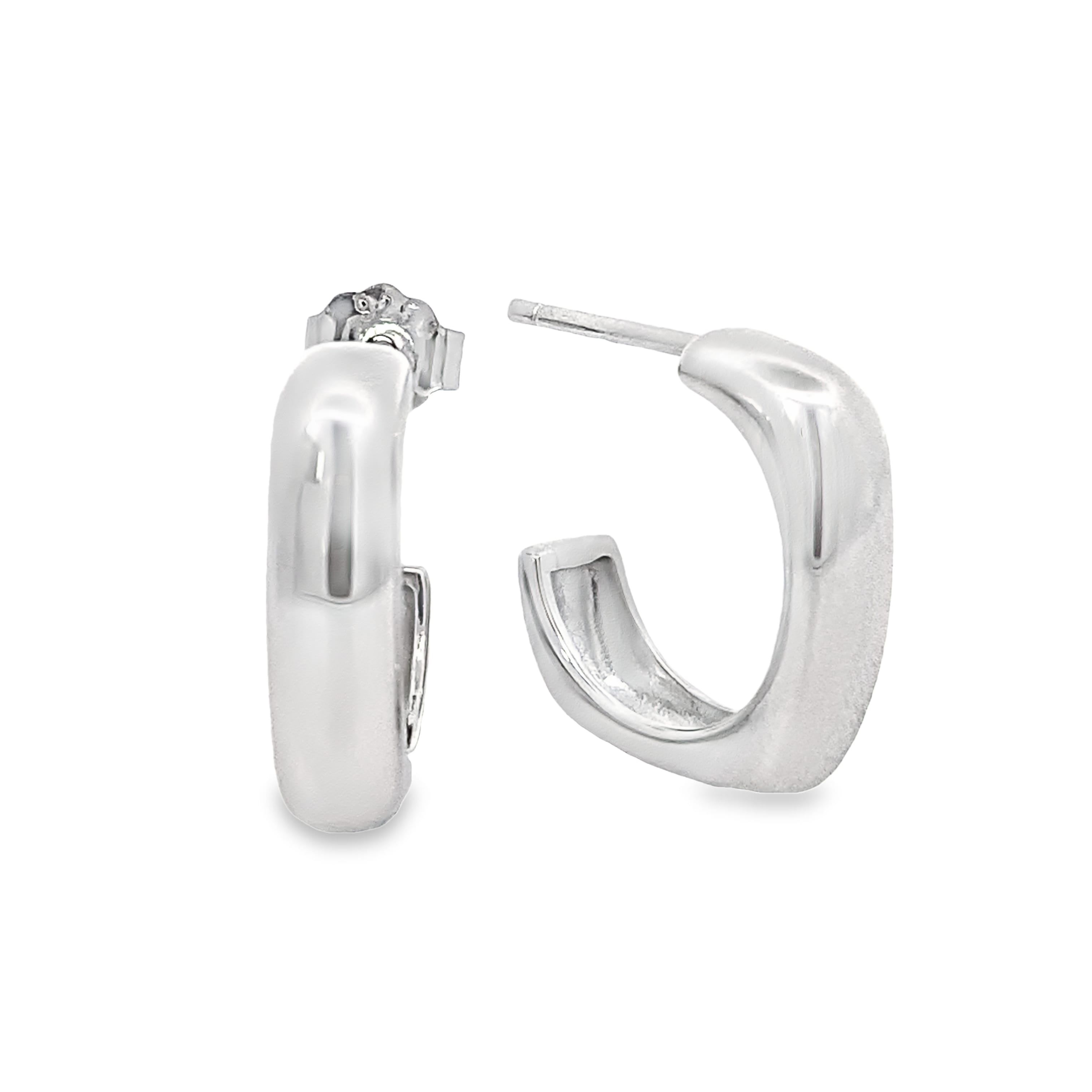 Sleek Silver Hoop Earrings