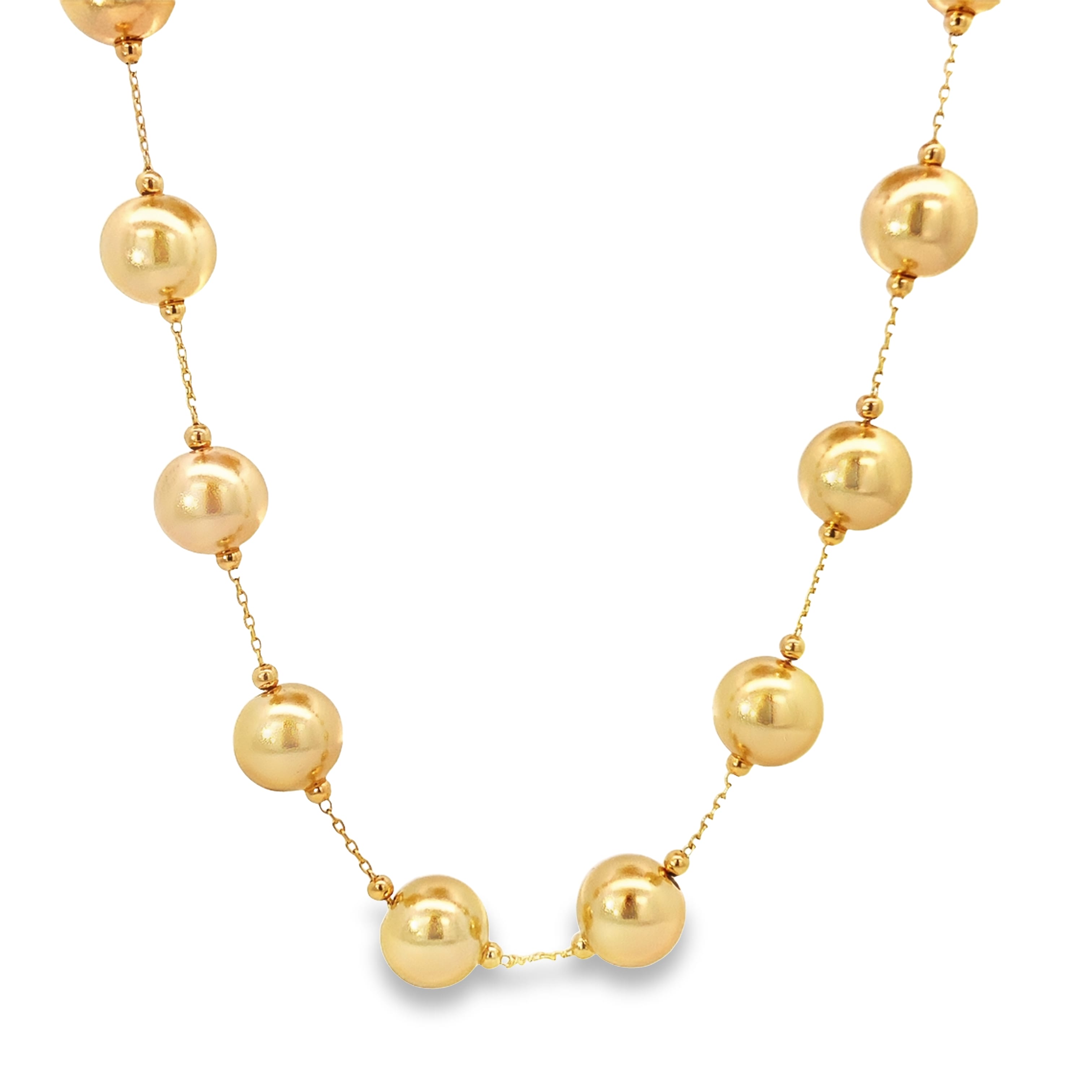 Bubbles Yellow Long Necklace
