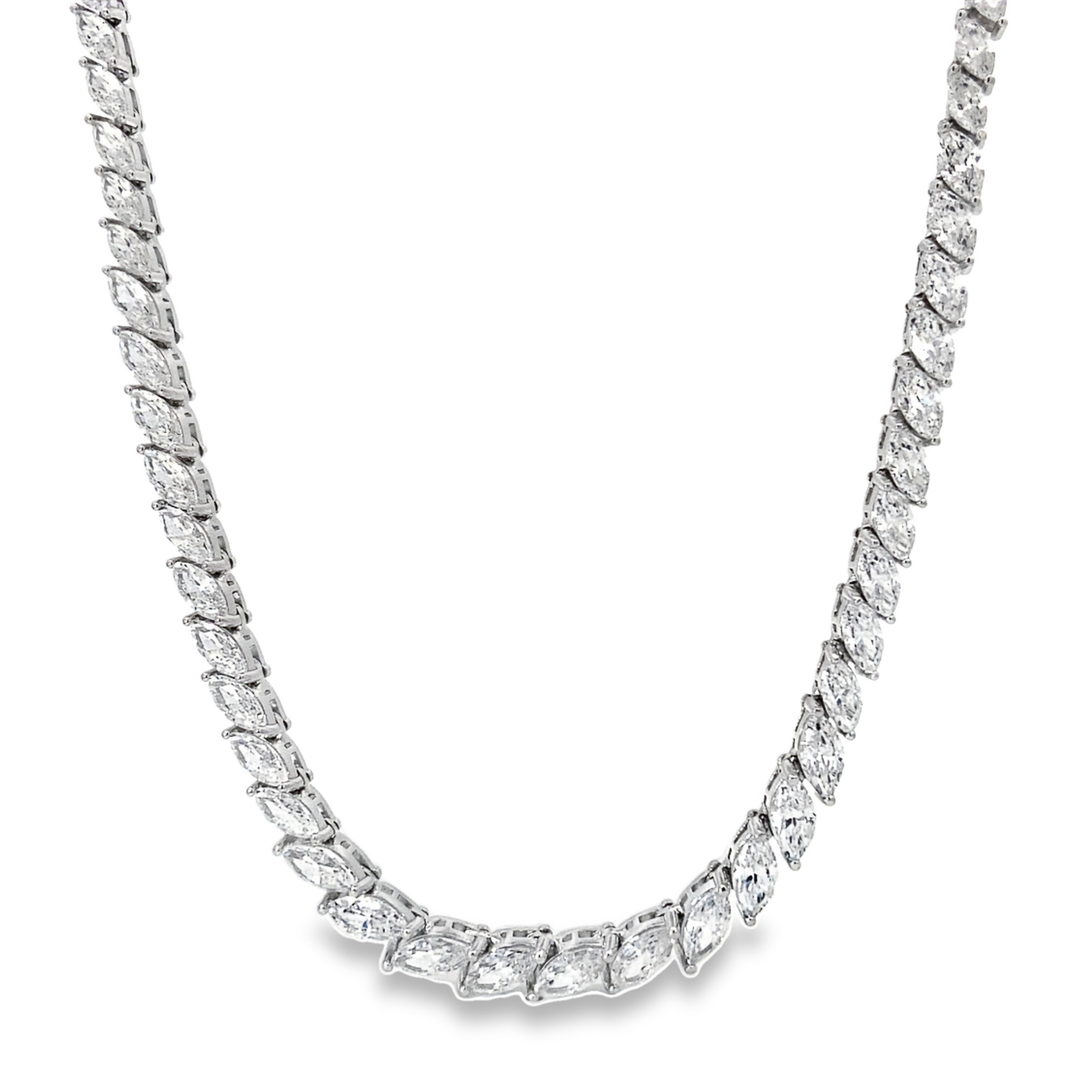Marquise Silver Necklace