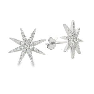 Starburst Silver Earrings