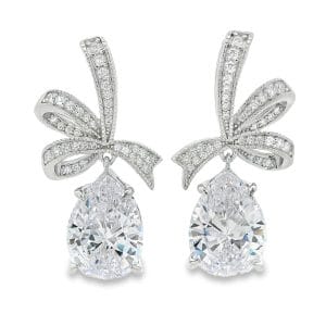 Eternal Bow Silver Earrings