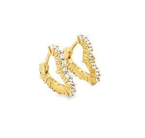 Open Heart Yellow Hoop Earrings