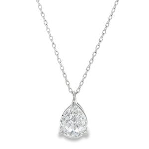 Pear Drop Silver Necklace