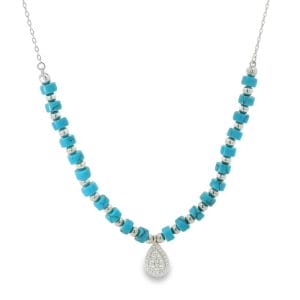 Carribean Glow Silver Necklace