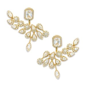 Crystal Crown Drop Earrings