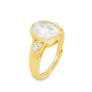 Round Yellow Pinky Ring