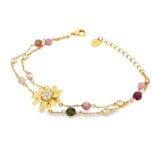 Sunflower Cascade Pearl Bracelet