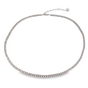 Tennis 2.0mm Choker Necklace (Pink)