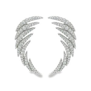Phoenix Feather Silver Drop Earrings