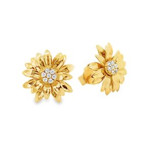 Sunflower Cascade Stud Earrings