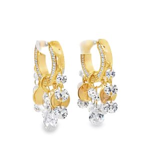 Solstice Charm Yellow Hoop Earrings