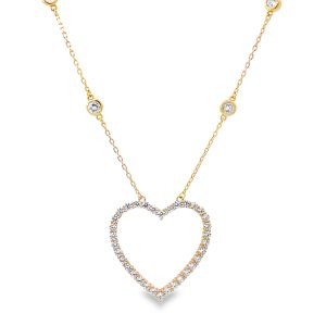 Open Heart Yellow Necklace