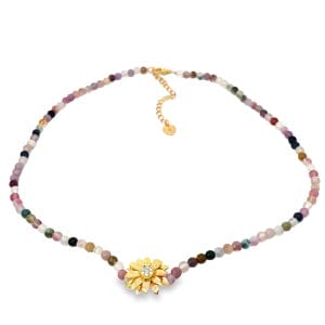 Sunflower Cascade Pearl Necklace