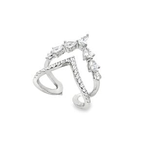 Glimmer Edge Silver Ring