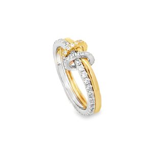 Radiant Link Silver Yellow Ring