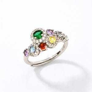Rainbow Reverie Silver Ring