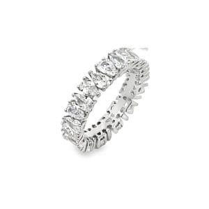 Pear Eternity Silver Ring
