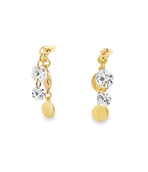 Solstice Charm Yellow Drop Earrings