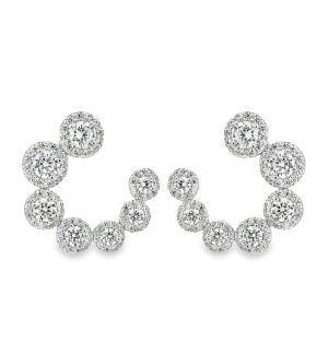 Aurora Halo Silver Earrings