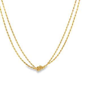 Knot Chain Yellow Necklace