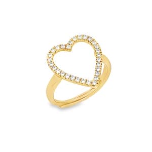 Open Heart Yellow Ring