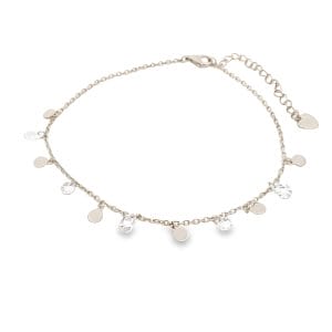 Sequence Drops Silver Anklet