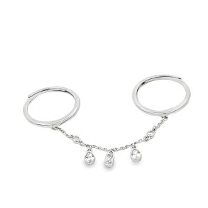 Dangling Charms Silver Ring