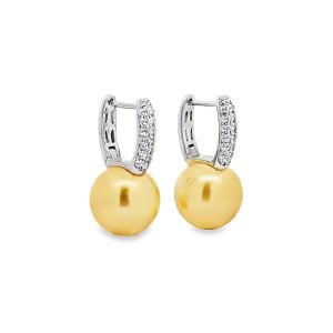 Pavé Huggie Hoop Earrings