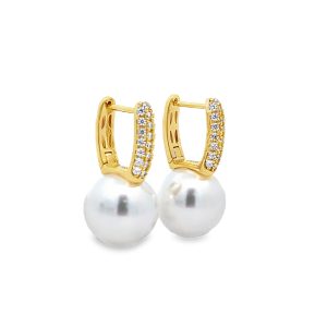 Pavé Huggie Hoop Earrings