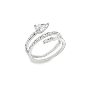 Pearlight Wrap Silver Ring