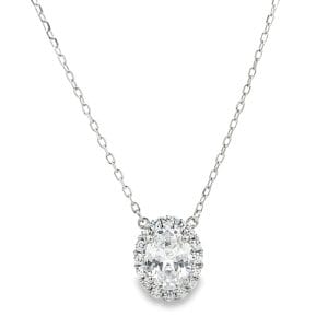 Oval Silver Necklace