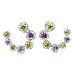 Aurora Halo Silver Earrings