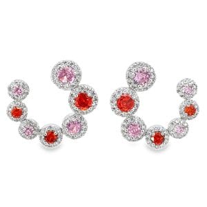 Aurora Halo Silver Earrings