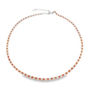 Tennis 2.0mm Choker Necklace (Orange)