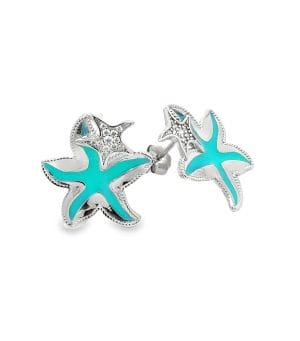 Seastar Enamel Tiffany Earrings