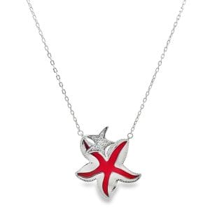 Seastar Enamel Fuchsia Necklace