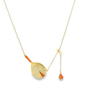 Enamel Necklace Padel Orange