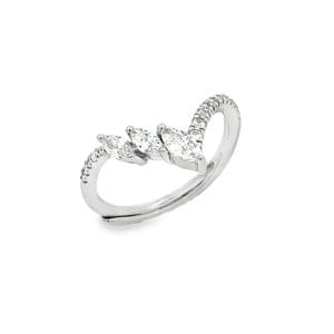 V-Serene Silver Ring