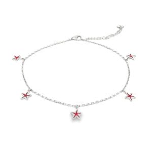 Seastar Enamel Fuchsia Anklet