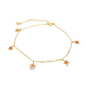 Seastar Enamel Fuchsia Anklet