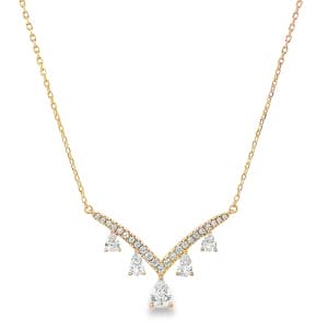 Sequel V-Drops Silver Necklace