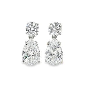 Pear Flora Drop Earrings