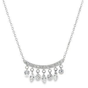 Aurora Drop Silver Necklace
