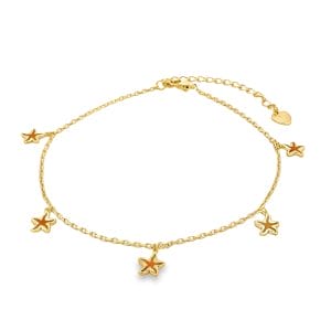 Seastar Enamel Orange Anklet